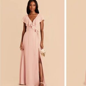 Brody Grey Blush Pink Bridesmaid Dress
